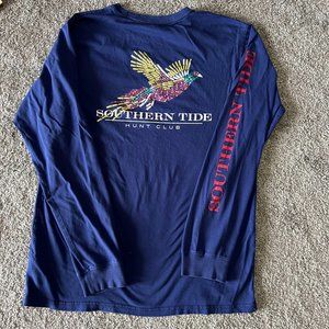 Southern tide shirt mens medium blue long sleeve cotton hunting outdoor casual